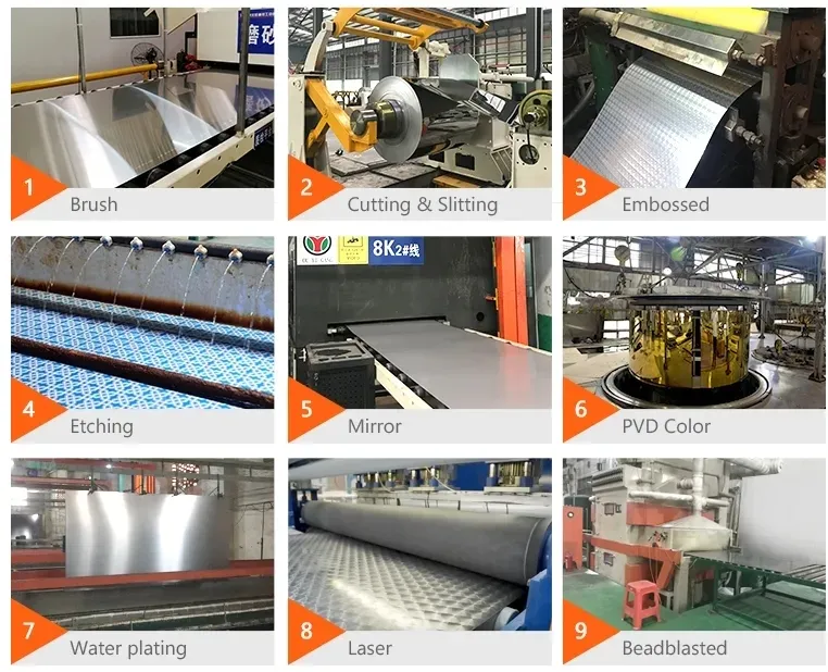 Pelat Stainless Steel Permukaan 2D ASTM 201/304/316 untuk Kinerja Tahan Lama 0