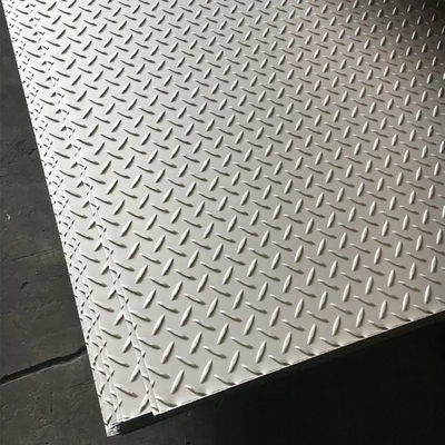 Lembar Pola Kompas Berlian Tapak Kotak-kotak Aluminium 1100 6004 5052 Plat Anti Slip