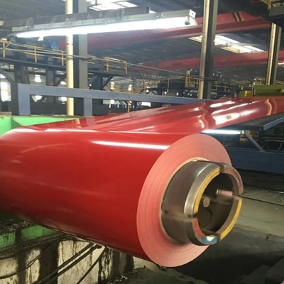 Warna Dilapisi PPGL Galvalume Steel Coils AZ150 Aluzinc Prepainted Lebar 762 900mm