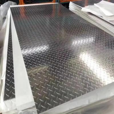 5052 3003 Aluminium Tread Diamond Plate Mill Finish 500mm